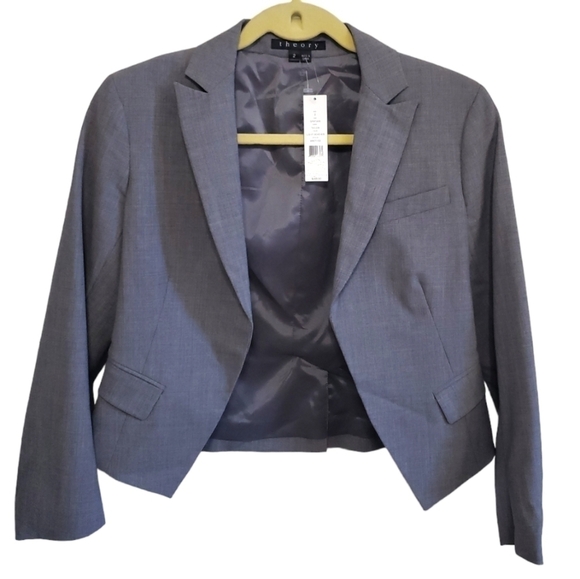 NWT Theory Gratian Blazer, Color Light Heather, Size 2 - Picture 3 of 15